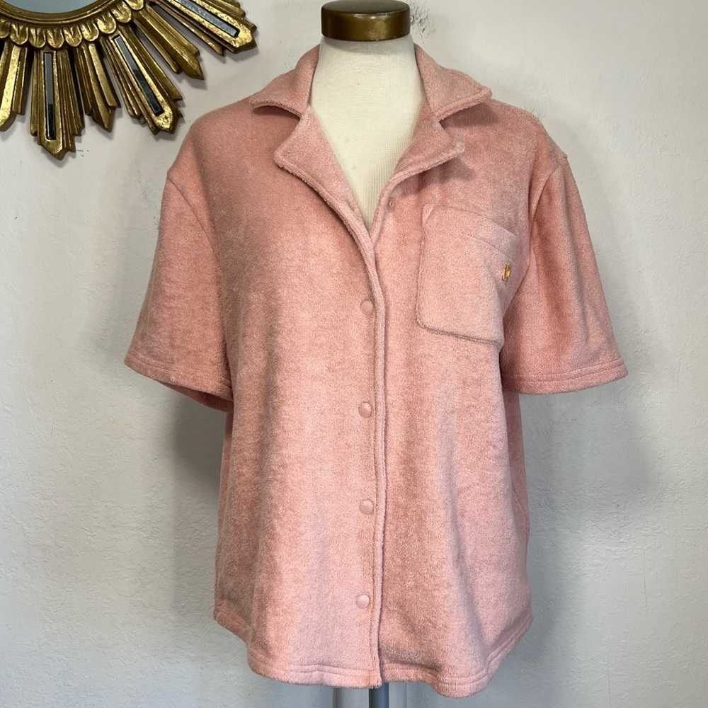 Absorb Island Short Sleeve Terry Button Up Shirt - Picture 6 of 14